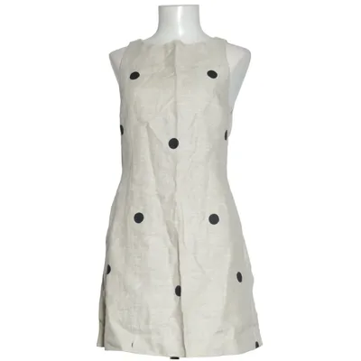Dress (Beige, Black) from Dissh Cotton, Linen