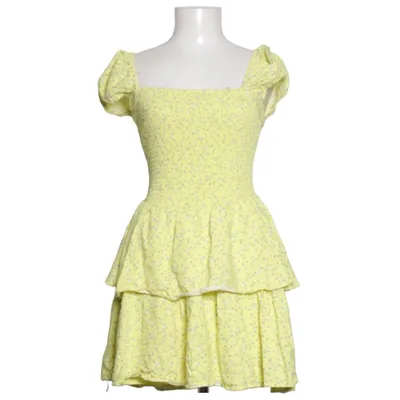 Klänning (Gul, Flerfärgad) från Divided by H&M Bomull, Linne, Polyester, Viskos