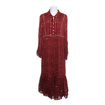 Jurk (Rood, Wit) van Indiska Viscose, Polyester, Leer