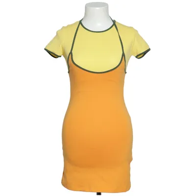 Kjole (Gul, Orange, Grøn) fra Zara Bomuld, Elastan