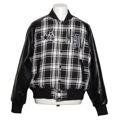 Collegejakke (Sort, Hvid, Flerfarvet) fra Mr. Enjoy Da Money Akryl, Bomuld, Polyamid, Polyester, Viscose, Uld
