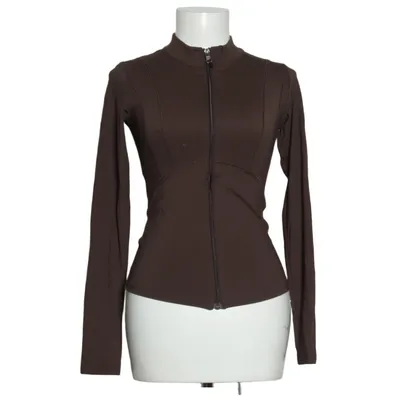 Trainingsjacke (Braun) von Exercere Elasthan, Polyamid