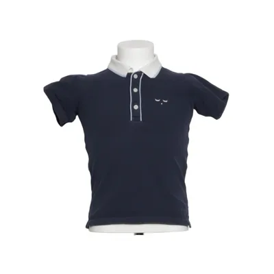 Poloshirt (Blauw, Wit) van Livly Katoen, Elastaan, Polyester