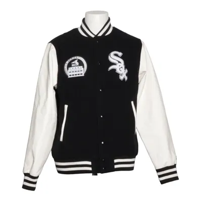 Varsity jacket (Black, White) from New Era Polyester, Polyurethane, Wool