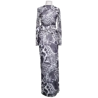 Långklänning (Svart, Vit) från KZN Elastan, Polyester