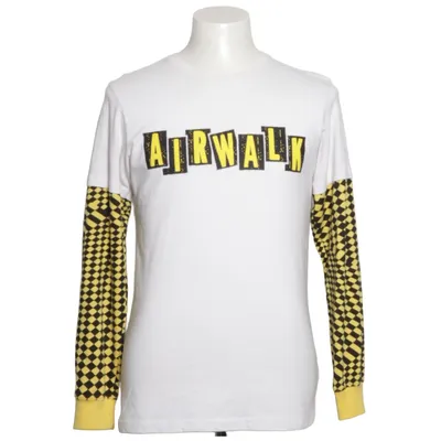 Langærmet t-shirt (Hvid, Sort, Gul) fra AirWalk Bomuld, Polyester