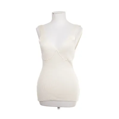 Linne (Tail Cream Knitted Ribbed Longline Tank Top) från PrettyLittleThing Nylon, Polyester, Viskos