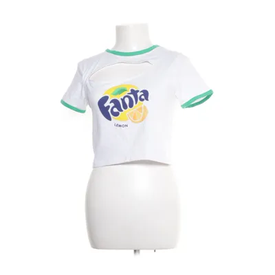 Top (Flerfarvet, Hvid) fra Divided by H&M Bomuld, Elastan