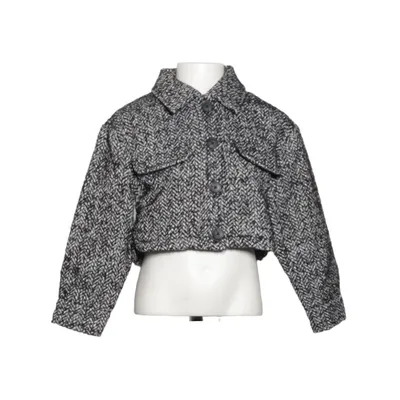 Overshirt (Black, White) from Mango Acrylic, Cotton, Polyamide, Polyester, Viscose, Wool