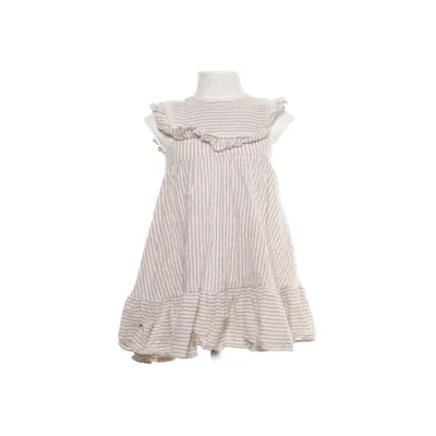 Klänning (Beige, Vit) Bomull