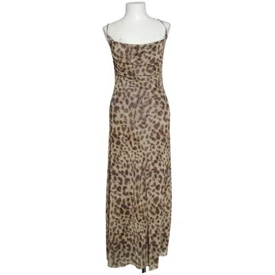 Långklänning (Brun, Beige) från Zara Elastan, Polyester