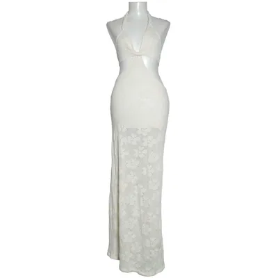 Strandklänning (Vit) från PrettyLittleThing Bomull, Polyester, Viskos