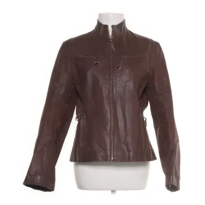 Leather jacket (Brown) from Joy Polyester, Leather