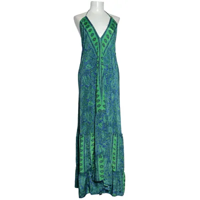 Maxi jurk (Blauw, Groen) van Fashion Style Zijde, Viscose