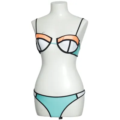 Bikini (Grøn, Hvid, Orange) fra Triangl