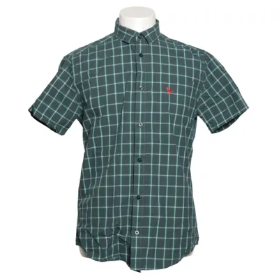 Chemise à manches courtes (Vert, Blanc) de Xia Ma Man Man Coton, Polyester