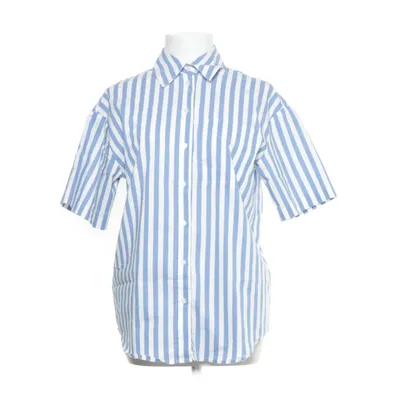 Kortärmad skjorta (Blå, Vit) från Gina Tricot Bomull, Elastan, Polyamid