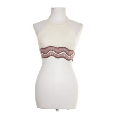 Halternecktopp (Vit, Flerfärgad)