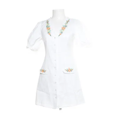 Dress (Embroidery Detail Buttoned Mini Dress) from NA-KD Cotton, Linen