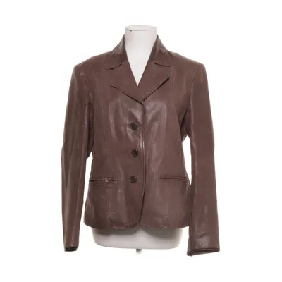 Läderkavaj (Brun) från Joy Polyester, Skinn