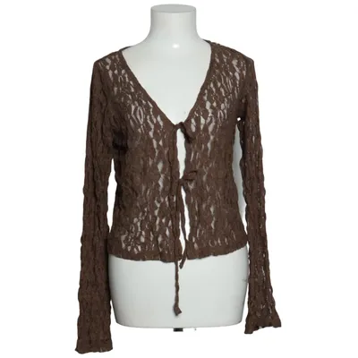 Wrap cardigan (Brown) from Bubbleroom Elastane, Polyester