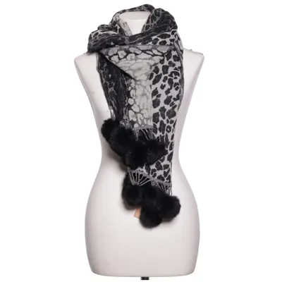 Halsduk (Svart, Grå, Vit) från Moshi