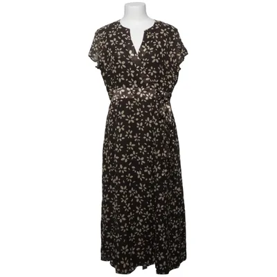 Robe portefeuille (Marron, Blanc) de Talbots Polyester, Soie