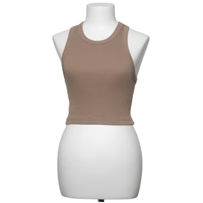 Crop Top (Braun) von By Aylin Koenig Baumwolle, Elasthan