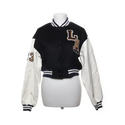 Varsity jacket (Black, White) from Lacademie Cotton, Elastane, Polyester, Polyurethane, Wool