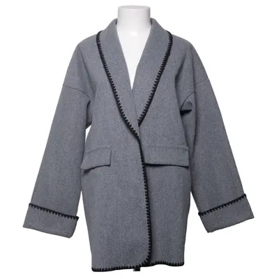 Coat (Gray, Black) from Mirelle Polyester, Wool