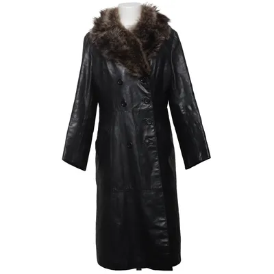 Veste longue en cuir (Noir) de Gillblads