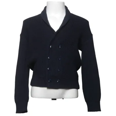 Strickjacke (Blau) von Création Stummer Acryl, Baumwolle