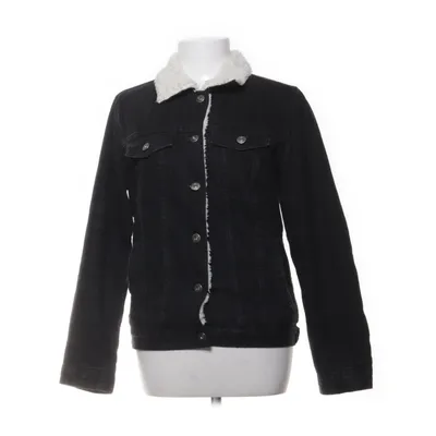 Fodrad jeansjacka (Svart, Vit) från FB Sister Bomull, Polyester