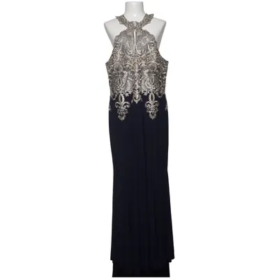Evening gown (Blue, Gold) from XSCAPE Elastane, Polyester
