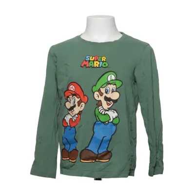 T-shirt à manches longues (Vert, Multicolore) de Super Mario Coton