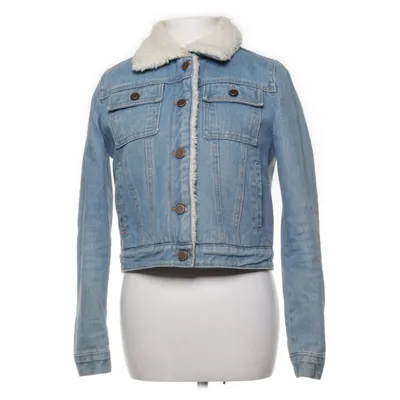 Veste en jeans fourrée (Bleu, Blanc) de ASOS Denim Acrylique, Coton, Polyester