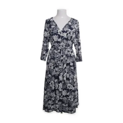 Slå-om-kjole (Blå, Hvid) fra Top Vintage Elastan, Viscose