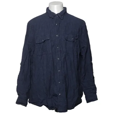 Shirt (Blue) from Dressmann Cotton, Linen