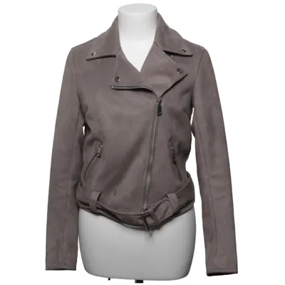 Biker jacket (Gray) from New Look Elastane, Polyester