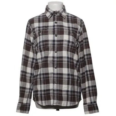 Flanellen overhemd (Bruin, Wit) van Uniqlo Katoen
