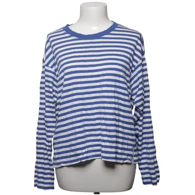 Langærmet t-shirt (Blå, Hvid) fra Monki Bomuld, Modal