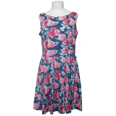 Jurk (Blauw, Roze, Meerkleurig) van Lady Vintage Katoen, Elastaan