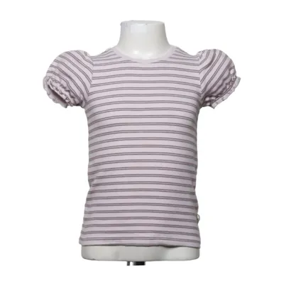 T-shirt (Lilla, Hvid) fra POMPdeLUx Elastan, Økologisk bomuld