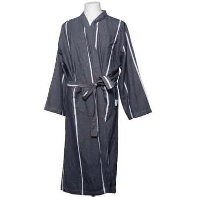Bathrobe (Blue, White) from Lord Nelson Polyester, Recycled cotton