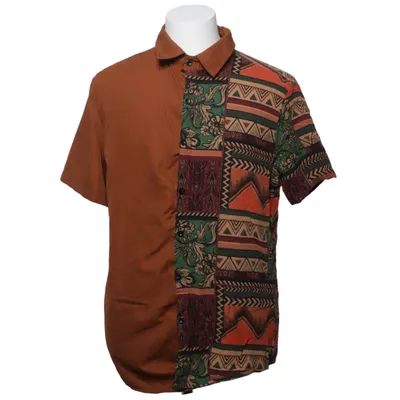 Korte mouwen shirt (Bruin, Groen, Meerkleurig) van Manfinity Polyester