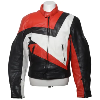 Motorcycle jacket (Black, Red, White) from Garanteras Leather
