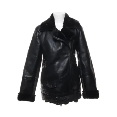 Shearling jacket (Black) from Stradivarius Polyester