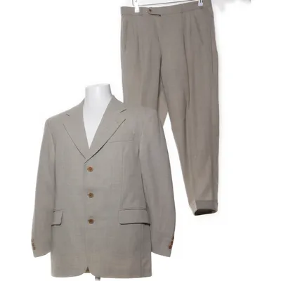 Kostym (Beige) från Benvenuto. Acetat, Viskos, Ull