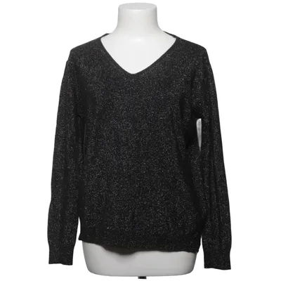 Pull-over (Noir, Argent) de Anna Ellis Cachemire, Fibre métallique, Viscose, Laine