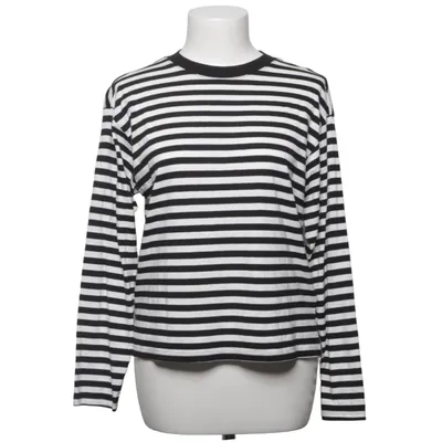 Langærmet t-shirt (Sort, Hvid) fra Monki Bomuld, Modal